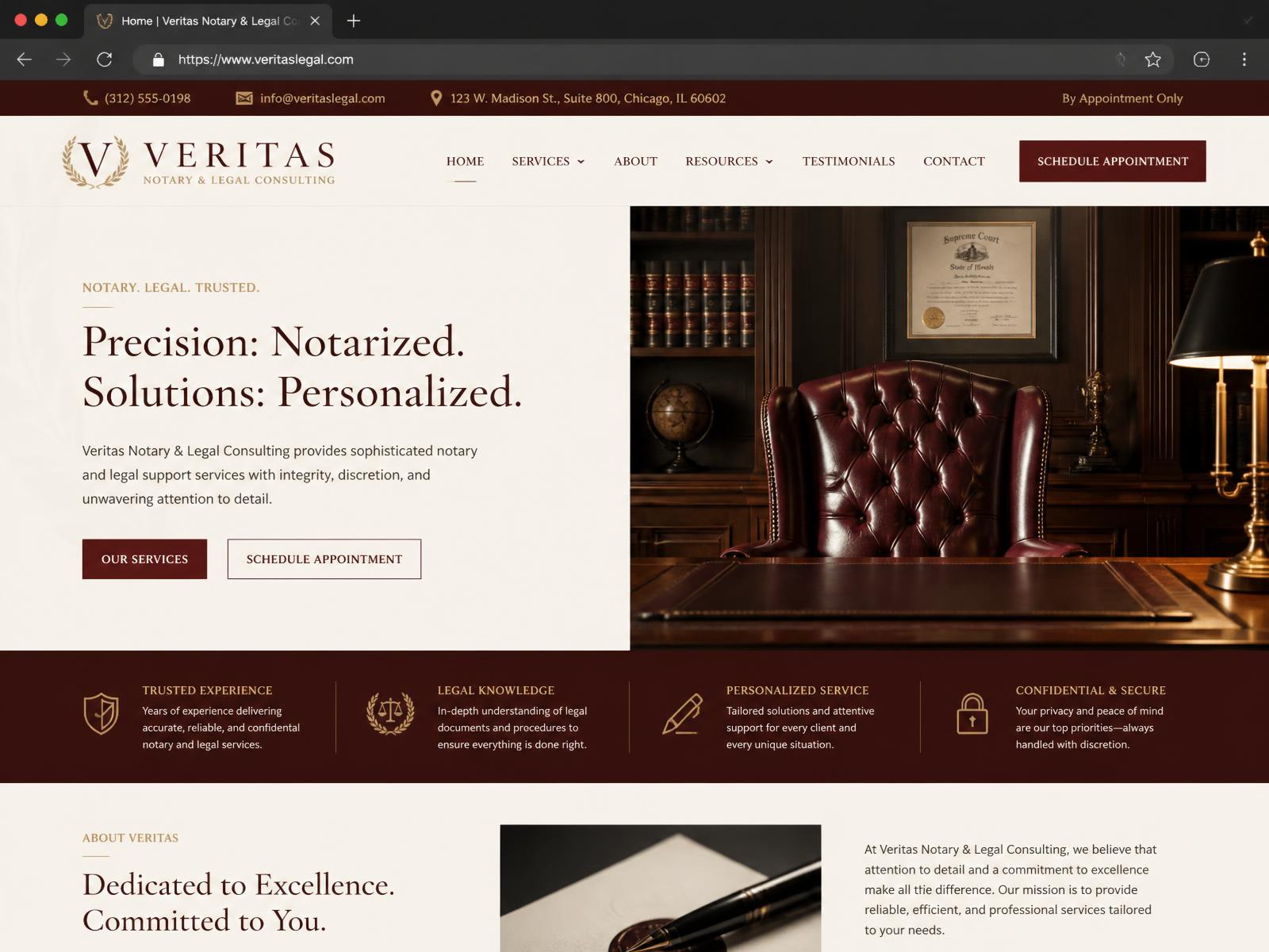 Website für Falkenstein Notariat — Notariat