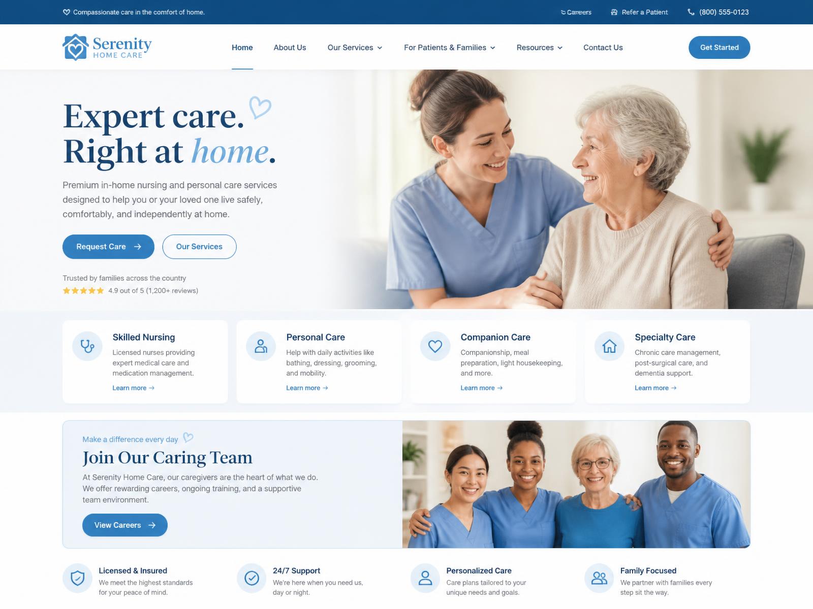 Website für Lichtblick Care — Pflegedienst